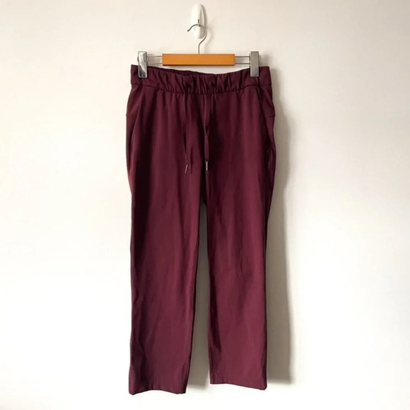 Lululemon Keep Moving Pant Cassis Burgundy Wine  Size 4 - Picture 4 of 8